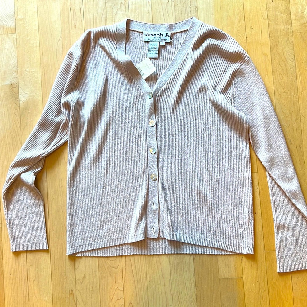 Tan silk blouse